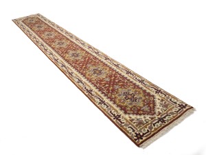 Red Floral 3X16 Heriz Serapi Oriental Runner Rug