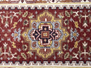 Red Floral 3X16 Heriz Serapi Oriental Runner Rug