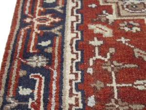 Red Floral 2'6X16'8 Heriz Serapi Oriental Runner Rug