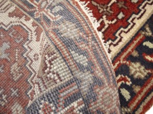 Red Floral 2'6X16'8 Heriz Serapi Oriental Runner Rug