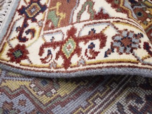Light Gray Floral 3X16 Heriz Serapi Oriental Runner Rug