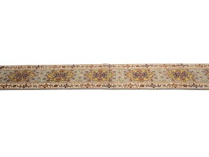 Light Gray Floral 3X16 Heriz Serapi Oriental Runner Rug