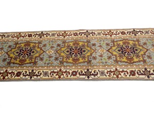 Light Gray Floral 3X16 Heriz Serapi Oriental Runner Rug