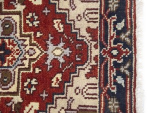 Red Floral 2'5X16 Heriz Serapi Oriental Runner Rug