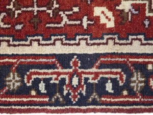 Red Floral 2'5X16 Heriz Serapi Oriental Runner Rug