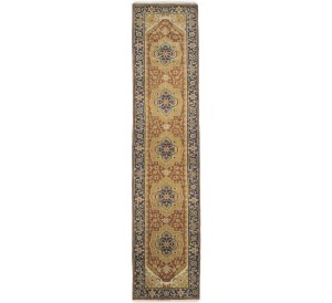 Rusty Red Floral 3X12 Heriz Serapi Oriental Runner Rug