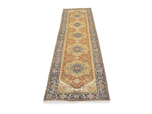Rusty Red Floral 3X12 Heriz Serapi Oriental Runner Rug