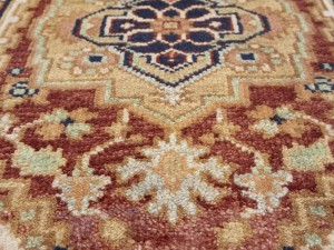 Rusty Red Floral 3X12 Heriz Serapi Oriental Runner Rug
