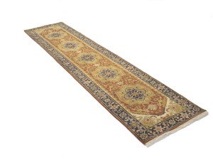 Rusty Red Floral 3X12 Heriz Serapi Oriental Runner Rug
