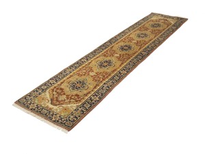 Rusty Red Floral 3X12 Heriz Serapi Oriental Runner Rug