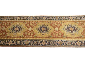 Rusty Red Floral 3X12 Heriz Serapi Oriental Runner Rug