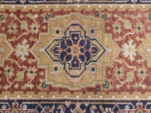 Rusty Red Floral 3X12 Heriz Serapi Oriental Runner Rug
