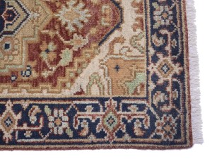 Rusty Red Floral 3X12 Heriz Serapi Oriental Runner Rug