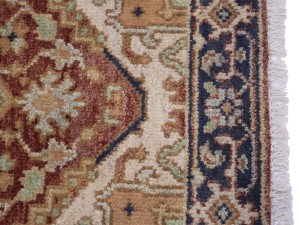 Rusty Red Floral 3X12 Heriz Serapi Oriental Runner Rug