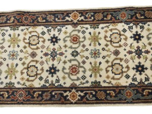 Cream Floral 2'6X23'4 Chobi Oriental Runner Rug