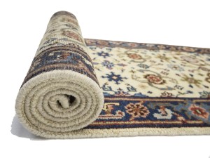 Cream Floral 2'6X23'4 Chobi Oriental Runner Rug