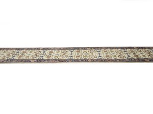 Cream Floral 2'6X23'4 Chobi Oriental Runner Rug