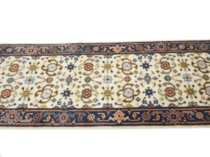 Cream Floral 2'6X23'4 Chobi Oriental Runner Rug