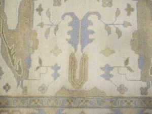 Cream Floral 9X18 Oushak Oriental Rug