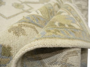 Cream Floral 9X18 Oushak Oriental Rug