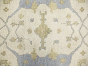 Cream Floral 9X18 Oushak Oriental Rug