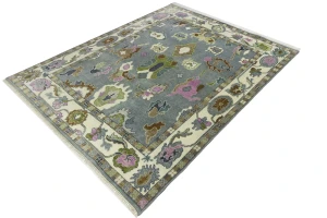 Floral Colorfast 8X10 Oushak Chobi Oriental Rug