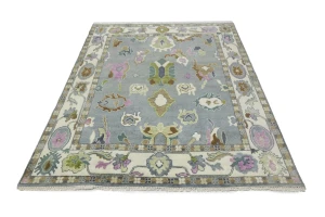 Floral Colorfast 8X10 Oushak Chobi Oriental Rug