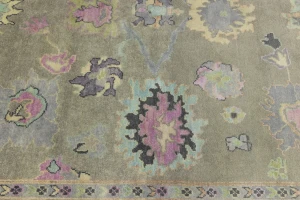 Floral Colorfast 9X12 Oushak Chobi Oriental Rug