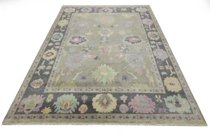 Floral Colorfast 9X12 Oushak Chobi Oriental Rug