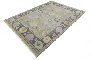 Floral Colorfast 9X12 Oushak Chobi Oriental Rug