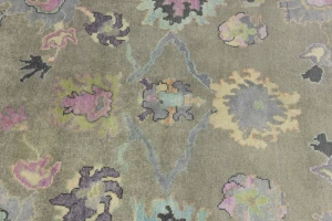 Floral Colorfast 9X12 Oushak Chobi Oriental Rug