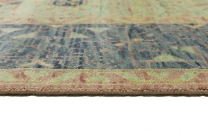 Coral Red Geometric 9X12 Mamluk Oriental Rug