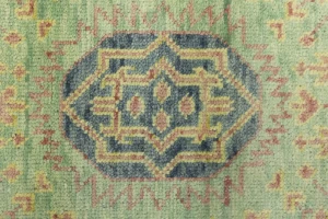 Coral Red Geometric 9X12 Mamluk Oriental Rug