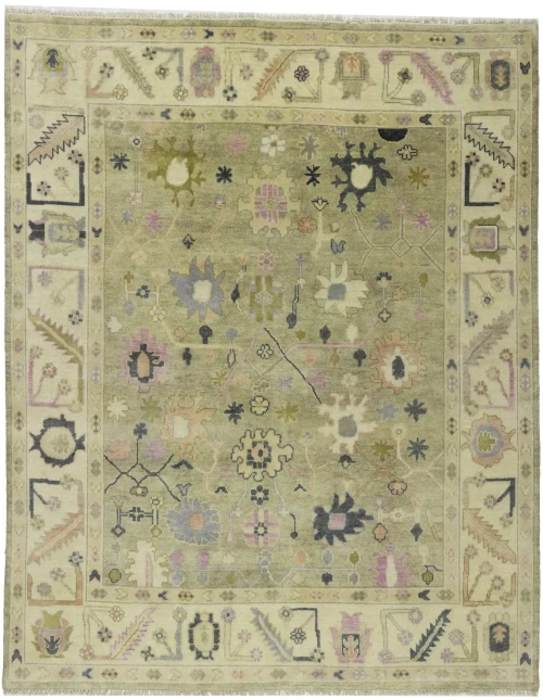 Floral Colorfast 8X10 Oushak Chobi Oriental Rug