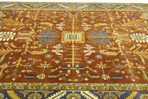 Orange Floral 12X15 Indo-Mahal Oriental Rug