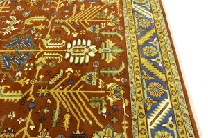 Orange Floral 12X15 Indo-Mahal Oriental Rug