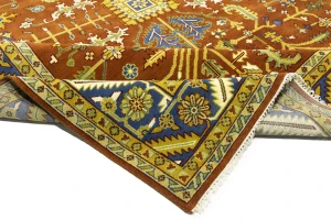 Orange Floral 12X15 Indo-Mahal Oriental Rug