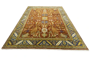 Orange Floral 12X15 Indo-Mahal Oriental Rug