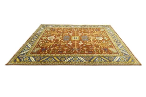 Orange Floral 12X15 Indo-Mahal Oriental Rug
