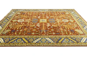 Orange Floral 12X15 Indo-Mahal Oriental Rug