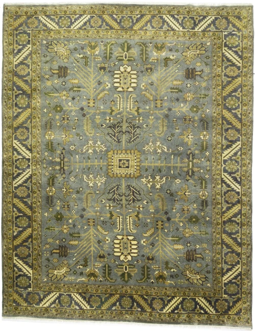 Gray Floral 12X15 Indo-Mahal Oriental Rug