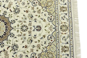 Cream Floral 3X4 Indo-Nain Oriental Rug