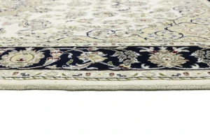 Cream Floral 6X9 Indo-Nain Oriental Rug