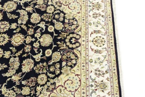 Cream Floral 7X10 Indo-Nain Oriental Rug