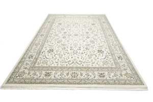 Cream Floral 11'5x14'9 Indo-Nain Oriental Rug