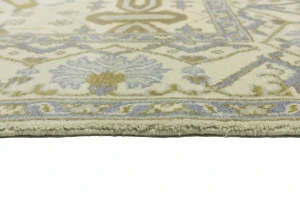 Cream Floral 8X10 Oushak Oriental Rug