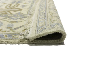 Cream Floral 8X10 Oushak Oriental Rug
