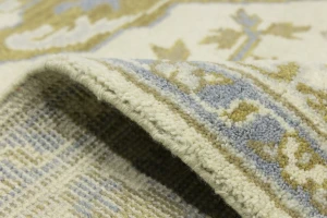 Cream Floral 8X10 Oushak Oriental Rug