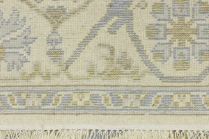 Cream Floral 8X10 Oushak Oriental Rug