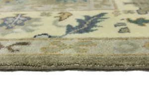 Khaki Floral 8X10 Oushak Chobi Oriental Rug